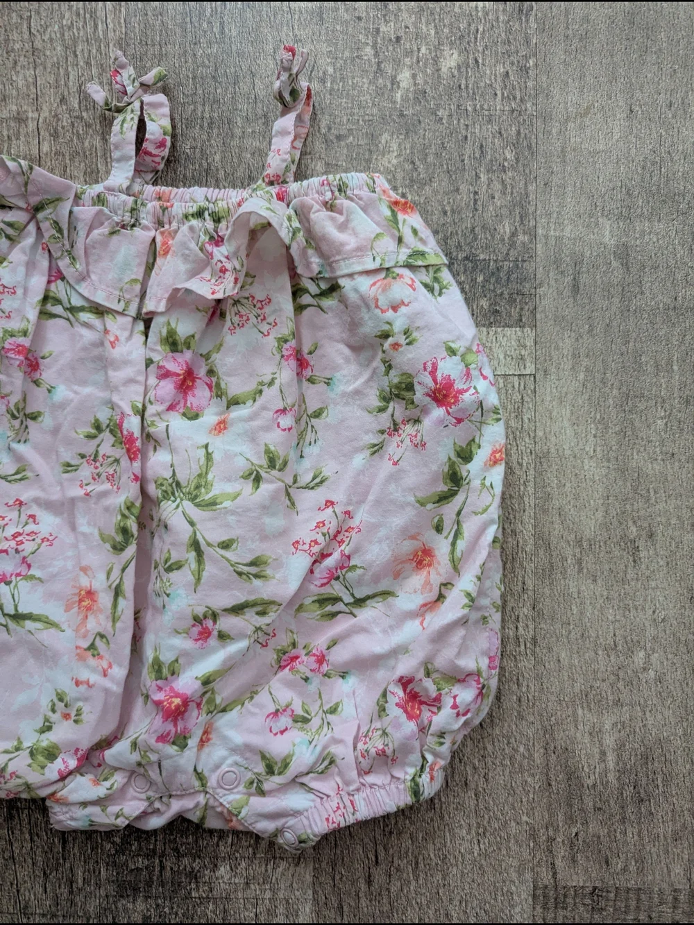 The Children's Place Pink Floral Bubble Romper